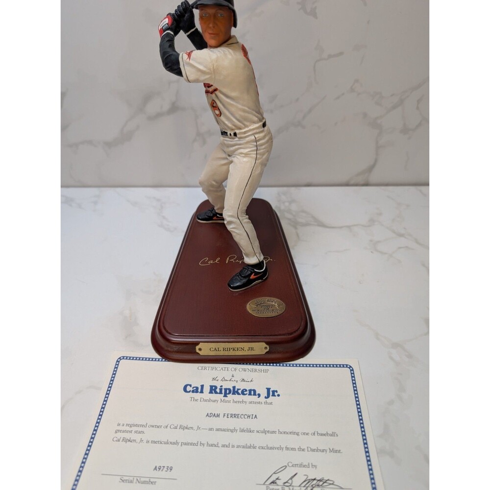 Danbury Mint Cal Ripken Jr Figurine COA Baltimore Orioles All Star Figure